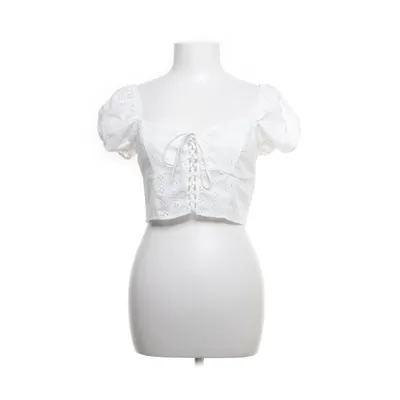 Crop top (Blanc) de Divided by H&M Coton, Polyester