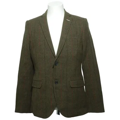 Blazer (Groen, Bruin) van H&M Viscose, Wol