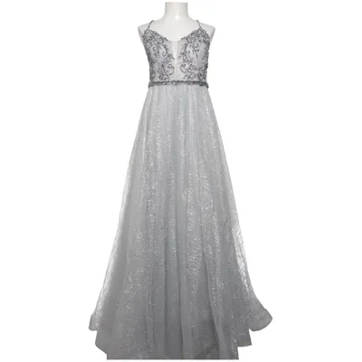 Aftonklänning (Silverfärgad) från Vizon Polyester