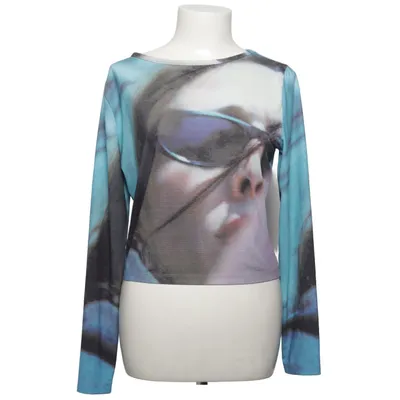 Top (Blue, Multicolored) from Collusion Elastane, Polyester