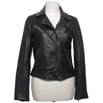 Veste de motard (Noir) de Manila Grace Cuir, Polyester