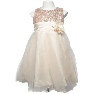 Bloemenmeisjes jurk (Beige, Goud) van Hello Kitty by Sanrio Katoen, Polyamide, Polyester