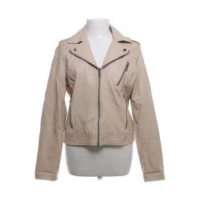 Bikerjacka (Beige) från Vintage Denim Polyuretan, Viskos