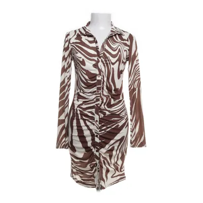 Klänning (Vit, Brun) från New Look Elastan, Polyester