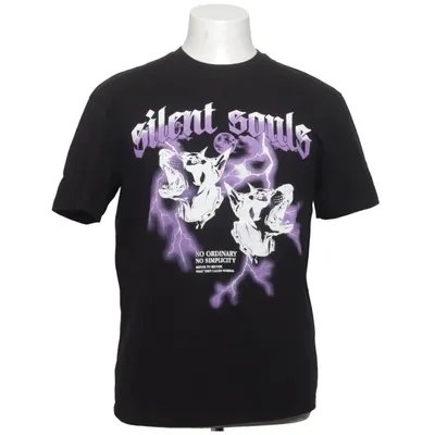 T-shirt (Zwart, Lila) van Black Squad Katoen