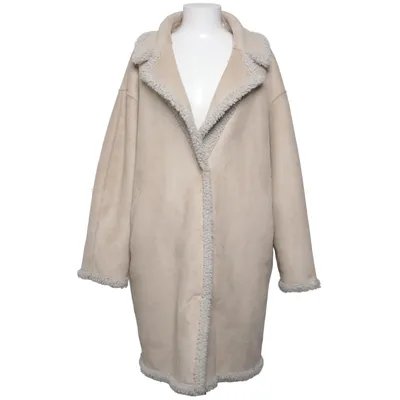 Shearlingjakke (Beige) fra Oui Polyester