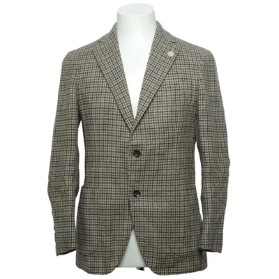 Blazer (Brown, Green, Multicolored) from Lardini Polyester, Wool