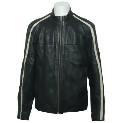 Leather jacket (Black, White) from Lakeland Leather