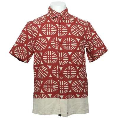 Short sleeve shirt (Red, White) from Diesel Cotton, Linen