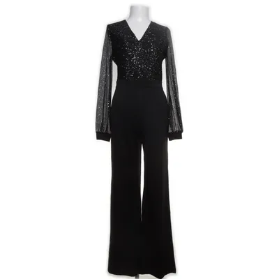 Jumpsuit (Zwart, Zilver) van Shein Elastaan, Polyester