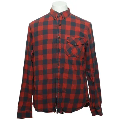 Flanellen overhemd (Rood, Zwart) van Knowledge Cotton Apparel Organisch katoen