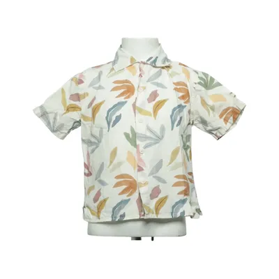 Chemise à manches courtes (Beige, Multicolore) de Zara Coton