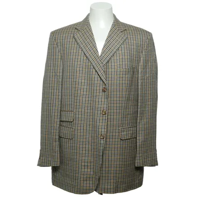 Blazer (Beige, Bleu, Multicolore) de Daks Cupro, Soie, Laine