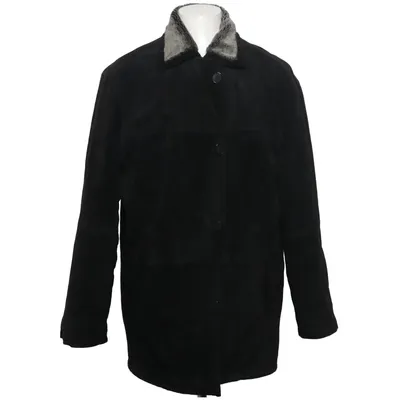 Veste en peau de mouton retournée (Noir, Gris) de Henry Morell Acrylique, Cuir