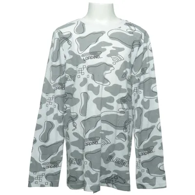 T-shirt à manches longues (Blanc, Gris) de Basics