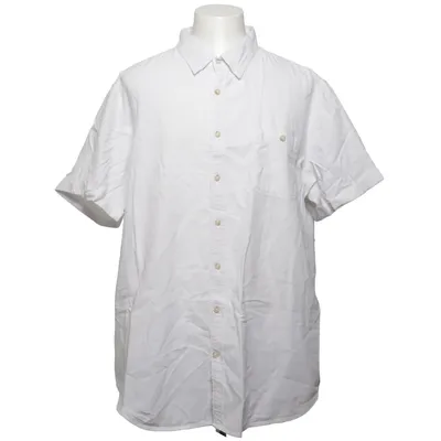 Chemise à manches courtes (Blanc) de Dressmann Coton, Lin