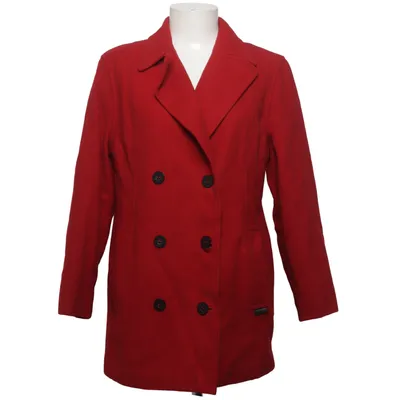 Coat (Red) from Norham Polyester, Wool