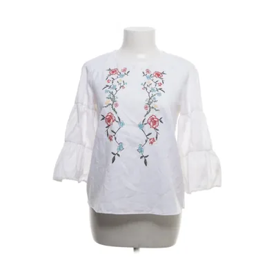 Blouse (Wit, Meerkleurig) van Zara Basic Collection Katoen, Polyester