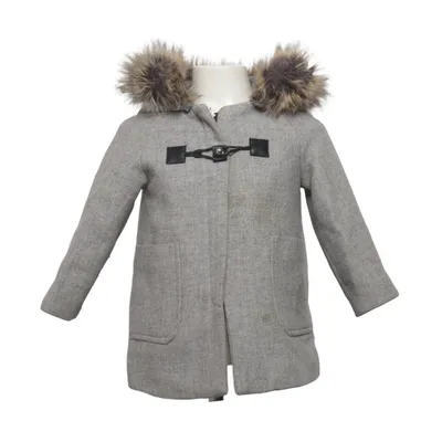 Duffle jas (Grijs) van Zara Girls Polyamide, Wol