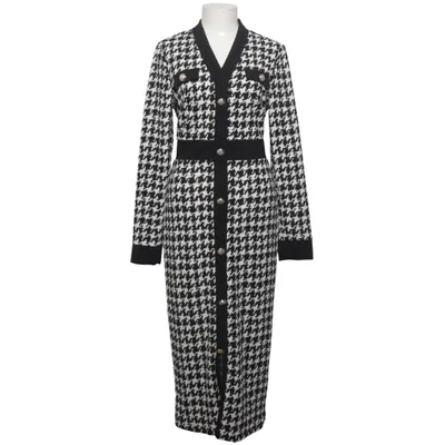 Klänning (Svart, Vit) från Shein Elastan, Polyester