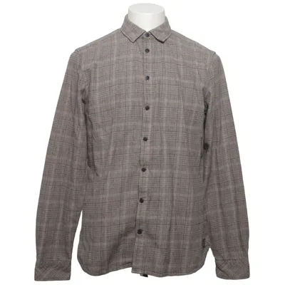 Chemise (Marron, Gris) de Blend Denim Coton