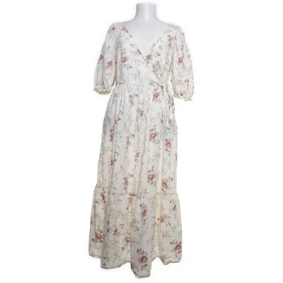 Maxi dress (White, Multicolored) from Newbie by KappAhl Organic cotton