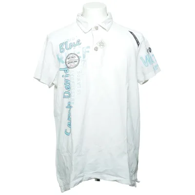 Polo (Blanc, Bleu) de Camp David Coton