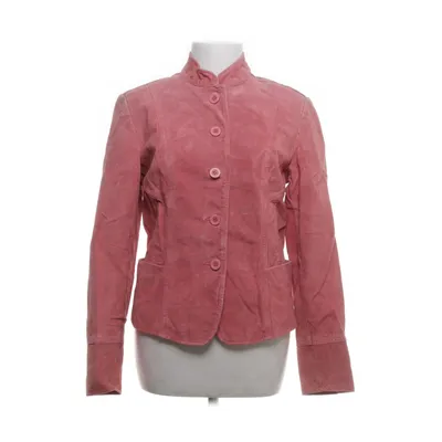 Læderjakke (Pink) fra M&S Polyester, Læder