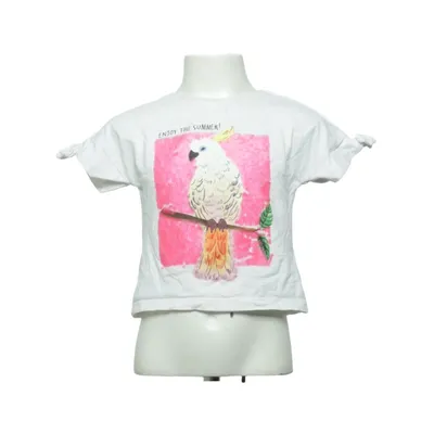 T-shirt (Wit) van Emma Jayne x H&M Katoen, Elastaan