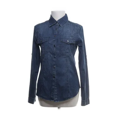 Denim blouse (Blauw) van Onado Katoen, Polyester