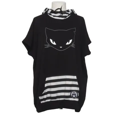 Kortärmad huvtröja (Svart, Vit) från Emily the Strange Elastan, Polyester, Viskos