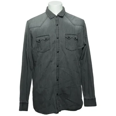 Denim shirt (Gray) from Zara Man Denim Collection Cotton
