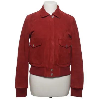 Bomberjakke (Rød) fra Schott NYC Bomuld, Læder, Polyester
