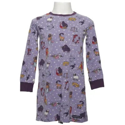 Dress (Purple, Multicolored) from Villervalla Elastane, Organic cotton