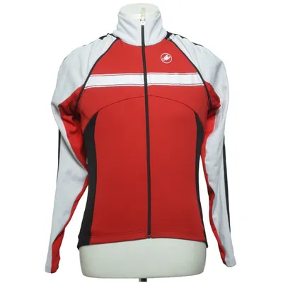 Trainingsjack (Rood, Wit, Zwart) van Castelli Polyester, Polyurethaan
