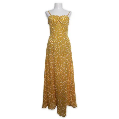 Långklänning (Grön, Vit) från Bik Bok Polyester