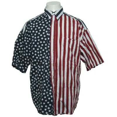 Chemise à manches courtes (Bleu, Blanc, Rouge) de Structure Coton