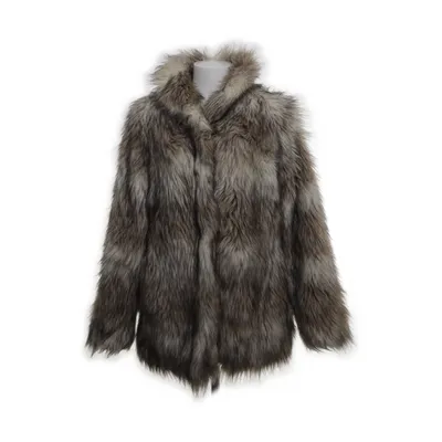 Winter jacket (Beige) from H&M Fur, Polyester, Acrylic