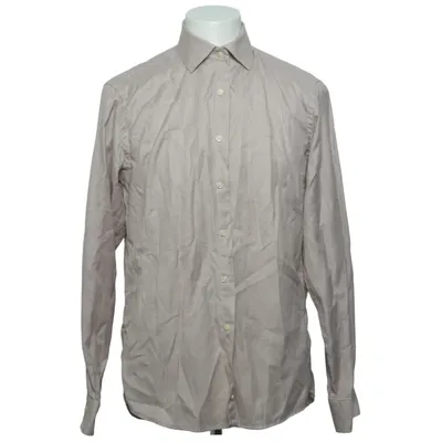 Skjorta (Beige, Vit) från Dressmann Premium Collection Bomull