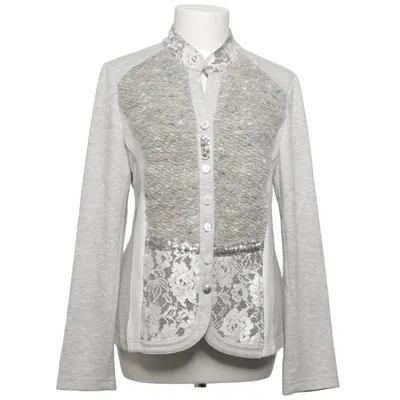 Cardigan (Gray, White) from Just White