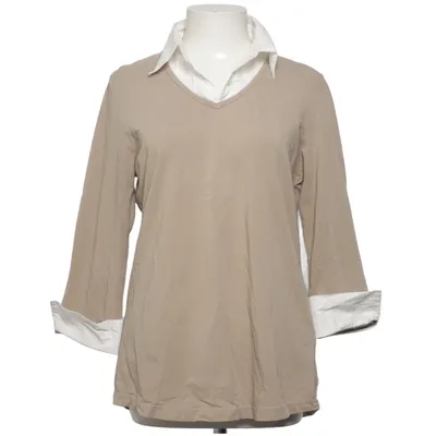 Tunika (Beige, Hvid) fra XLNT Woman Bomuld, Elastan