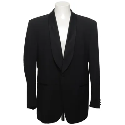 Smoking blazer (Zwart) van Long John Viscose, Wol