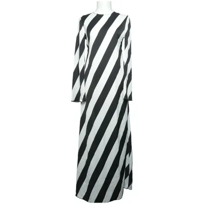 Maxi jurk (Zwart, Wit) van Mango Polyester
