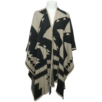 Poncho (Noir, Beige) de Achilleas Acrylique