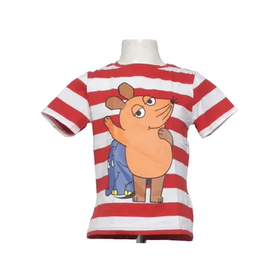 T-shirt (Rød, Hvid) fra DieMaus Bomuld