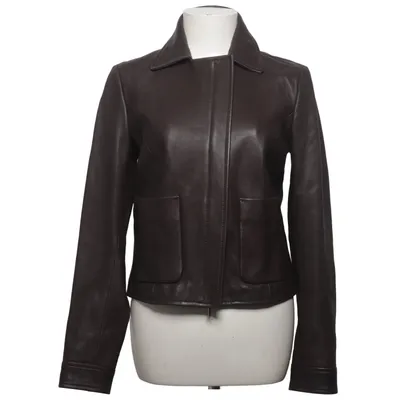 Leather jacket (Brown) from Massimo Dutti Leather