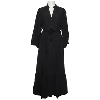 Robe longue (Noir) de Dea Kudibal Élasthane, Soie