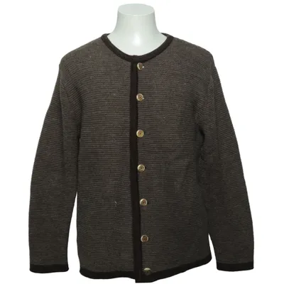 Cardigan (Brown) from Isar-Trachten Acrylic, Wool