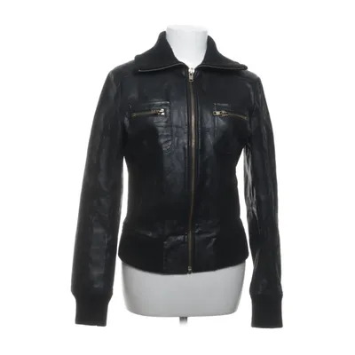 Läderjacka (Svart) från DS Shoes by DinSko Bomull, Skinn, Polyester