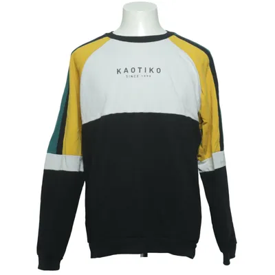 Sweatshirt (Noir, Blanc, Jaune) de Kaotiko Coton, Polyester